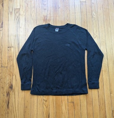 The North Face Sweater Mens Medium Black Wool Blend Pullover 