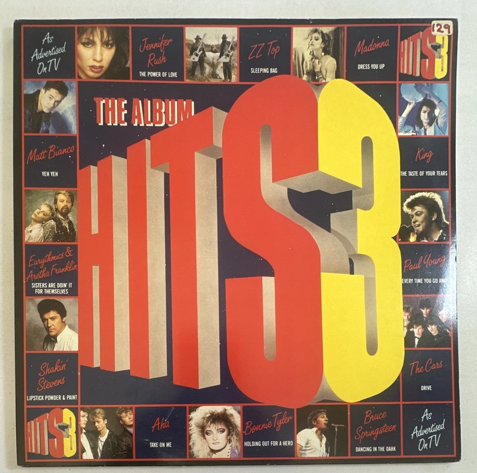 HITS 3 The Album Double Vinyl Record 80’s Hit Songs NM / EX  Condition - Image 2 of 4