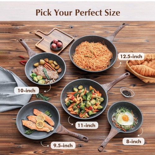 SENSARTE 12.5" Nonstick Frying Pan Swiss Granite Skillet Omelette Pan.......160 - Picture 6 of 10