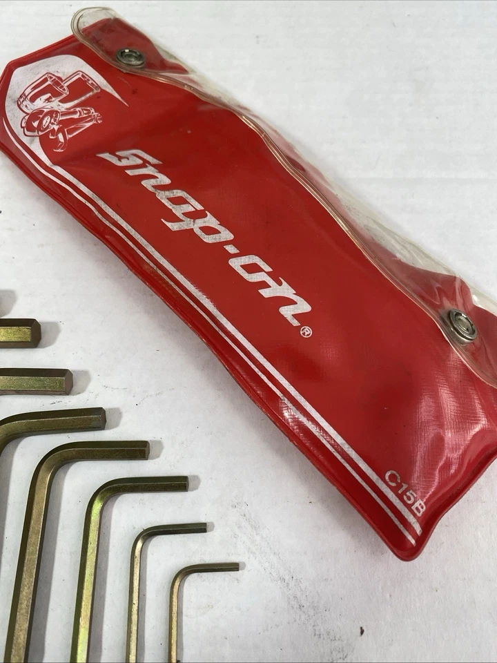 Snap-On 10 Piece Allen Wrench Set Metric Hex Key C15B 12mm - 2mm (missing 11mm) - Image 3 of 4