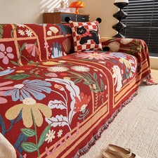 Colourful Woven Sofa Throw Blanket Couch Cover Bedspread Multi Designs Sizes