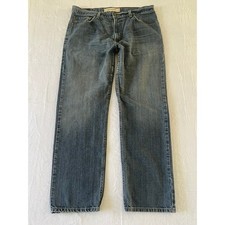 Levis 505 Regular Fit Jeans Mens 36x30 Medium Wash Blue Straight Leg Denim