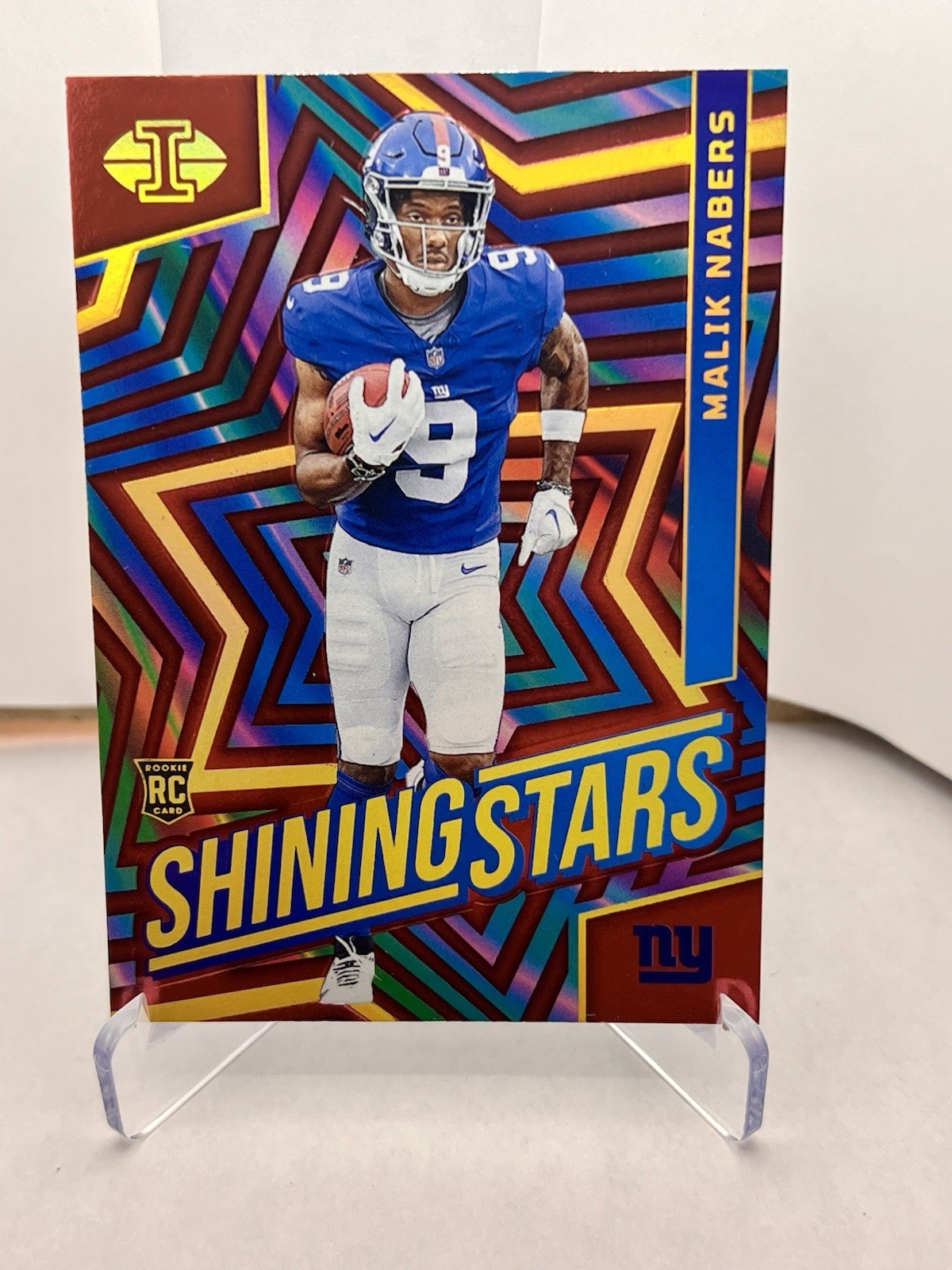 Malik Nabers Panini Illusions Shining Stars #5 Red