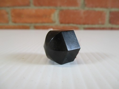 #ad Antique Black Bakelite Hexagon Radio Knob 3 4quot; Wide Deco Style $10.75