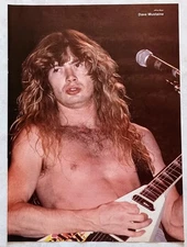 MEGADETH~DAVE MUSTAINE LIVE~ORIG 1988 POSTER~FULL PAGE MAGAZINE PINUP CLIPPING