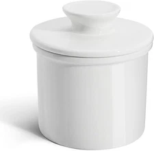 French Butter Dish - Butter Crock for Counter with Water Line for Fresh Spreadab