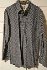 Timberland Shirt Mens Plaid Long Sleeve Brown Blue Size Large