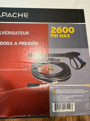 #ad Apache 2600 PSI 25 Foot Hose Pressure Washer Gun Kit with Spray Nozzle $43.99