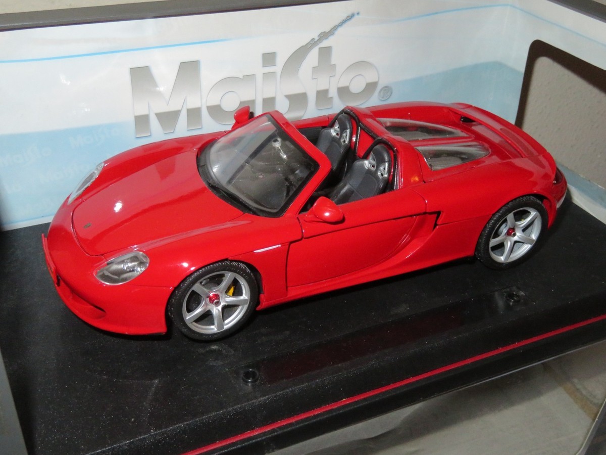 PORSCHE CARRERA GT RED 1:18 MAISTO OPENING DOORS TRUNK & HOOD | eBay
