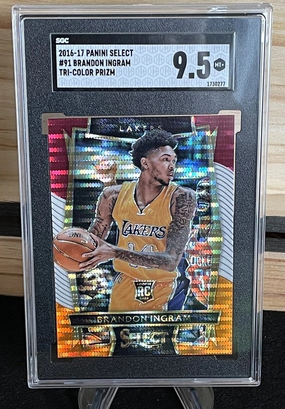 2016-17 PANINI SELECT - BRANDON INGRAM TRI-COLOR PRIZM ROOKIE (RC) SGC 9.5 MINT+