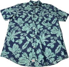 Vineyard Vines Slim Fit Murray Shirt Men's Size M Hawaiian Button Up Floral Blue