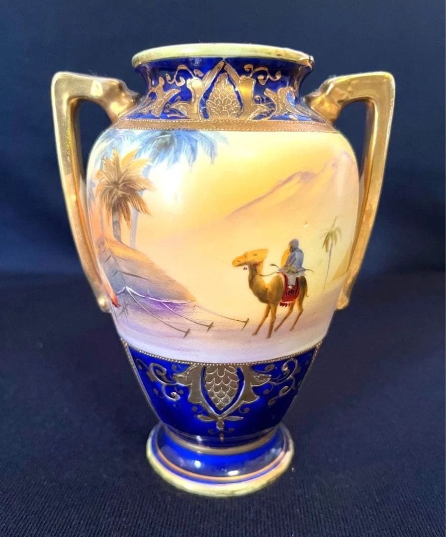 陶瓷黄金古风日本原创古董花瓶| eBay