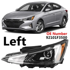 For 2019 2020 Hyundai Elantra Halogen Headlights Headlamps Left Driver Side LH