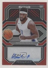 2021 Panini Prizm Draft Picks College Penmanship Red /199 Hasahn French Auto 1u6