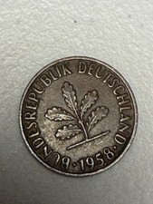 1958 Germany 2 pfennig coin