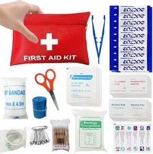 Mini First Aid Kit, 124PCS Small Travel Emergency First Aid Kit, for Home,Hiking