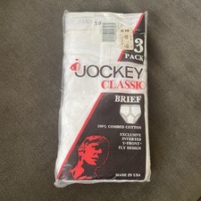 Jockey Classic Brief 1987 Vintage Men 38 100 Cotton 3 Pack New 9007 BVD Hanes