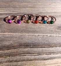 Copper Wire Wrapped Bead Ring