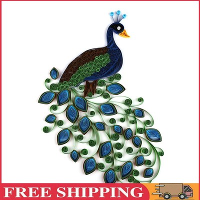Peafowl DIY Handmade Material Templates Tool Set Quilling Paper Stripes Artwork