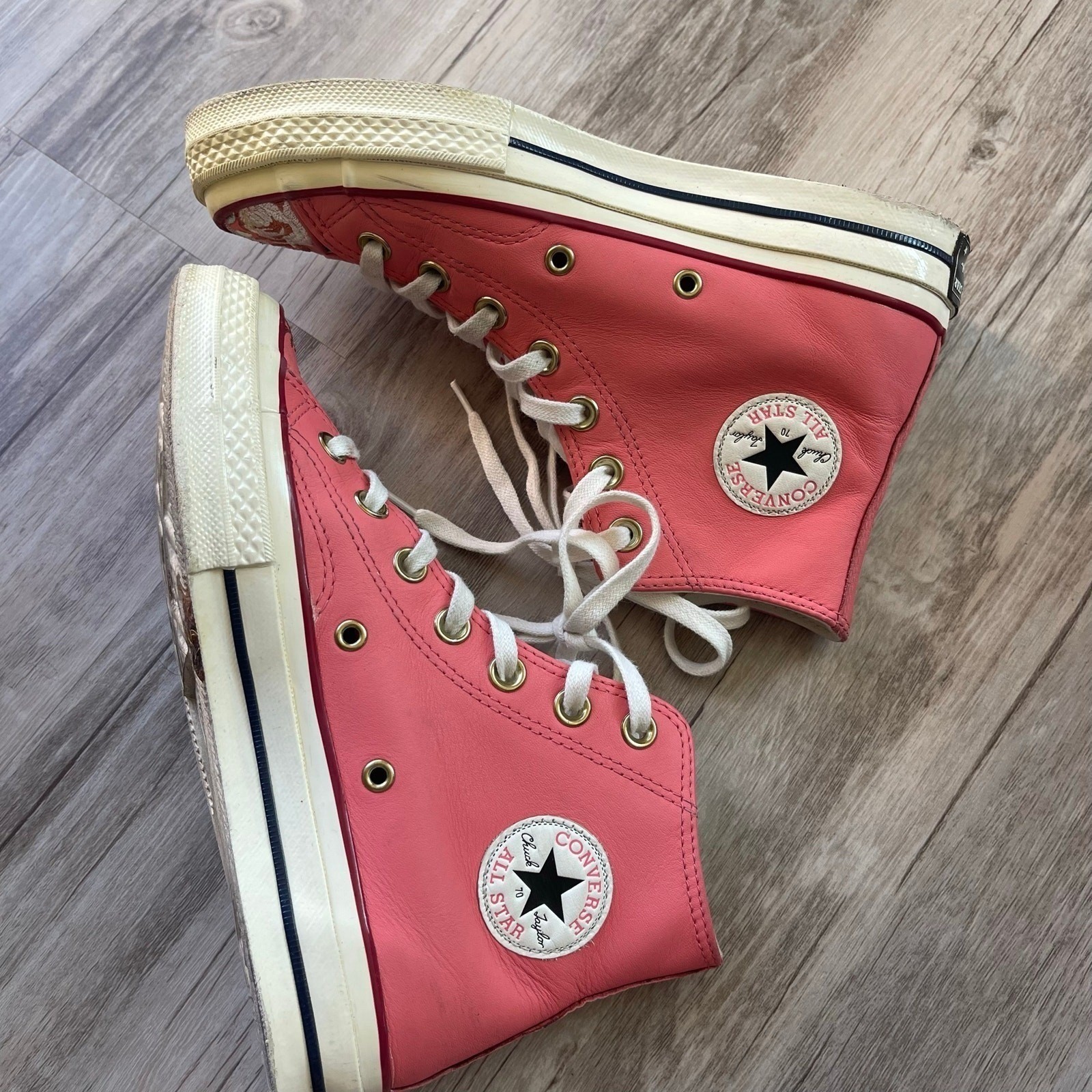 Converse Chuck 70 High Top Leather Sneakers Pink Floral Embroidered Women's 6 thumbnail 9