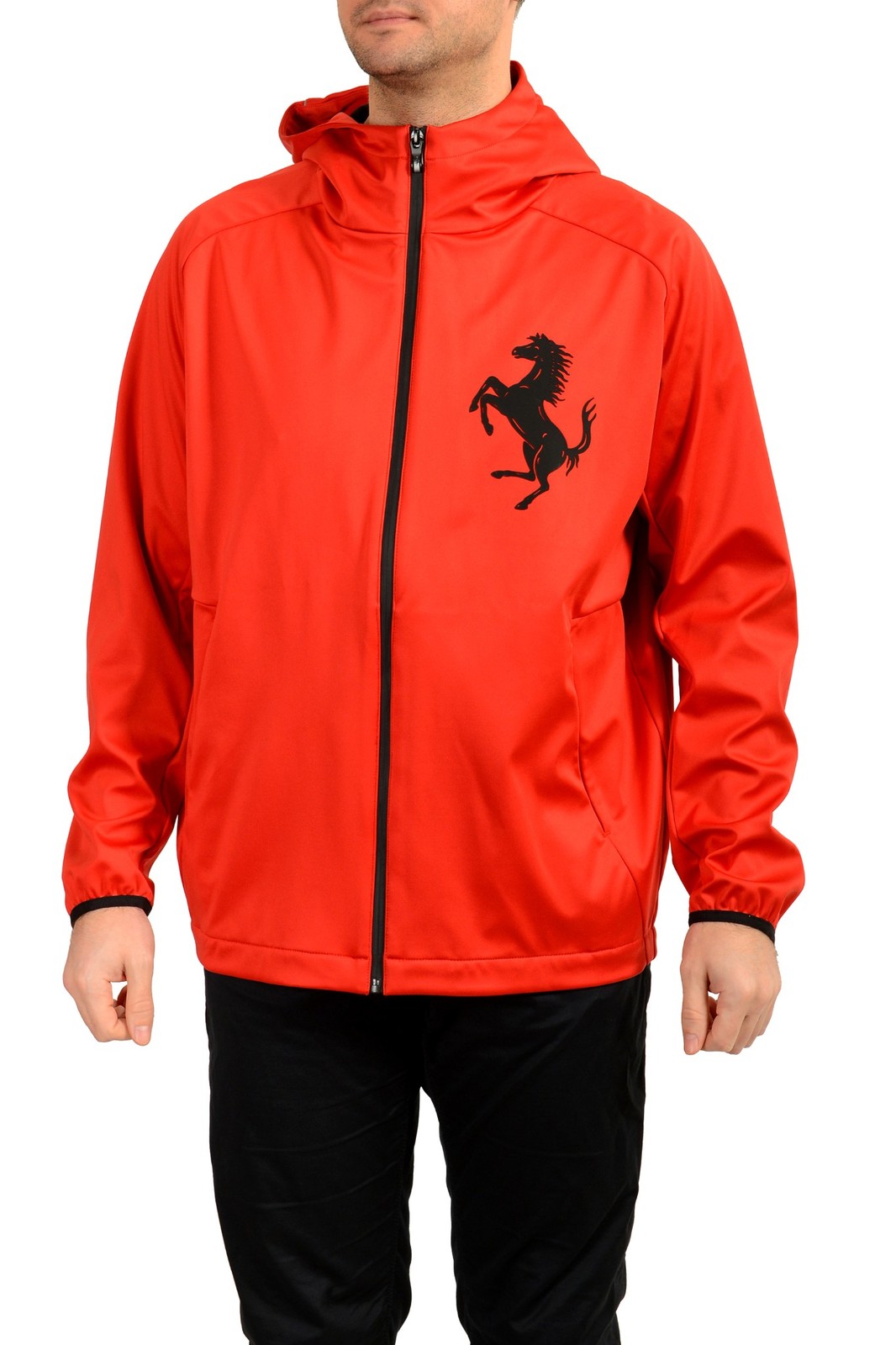 Мужская красная куртка Softshell с капюшоном и логотипом Scuderia Ferrari US M IT 50 27090₽