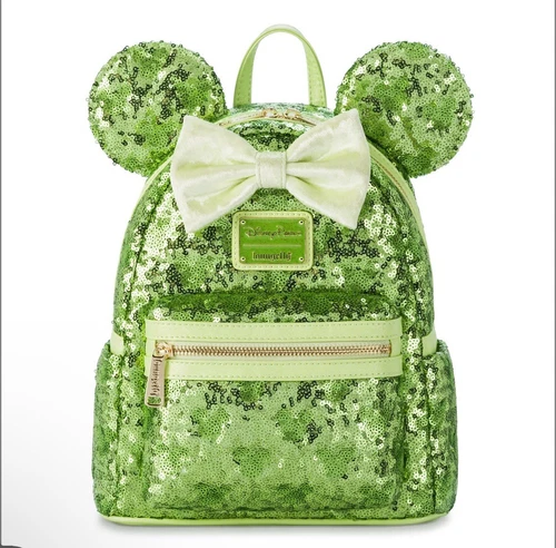 Disney Loungefly 3D Minnie Mouse Sequined Mini Backpack Inspired By Tinkerbell.