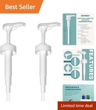 Universal Gallon Pump Dispenser for Plastic Glass Bottles - 2 Pack Solution