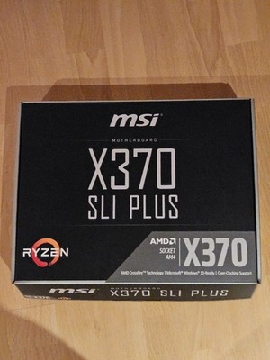 MSI X370 SLI PLUS AM4 Sockel ATX Mainboard mit I/O Shield, Handbuch.