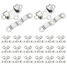 20 Sets Hook and Eye Sewing Metal Closure Clasp Replacement Silver 21 x 12mm