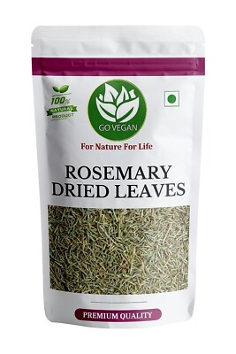 Go Vegan Rosemary Dried Leaves - 100gm | Rosemary Leaves for hair growth & Food