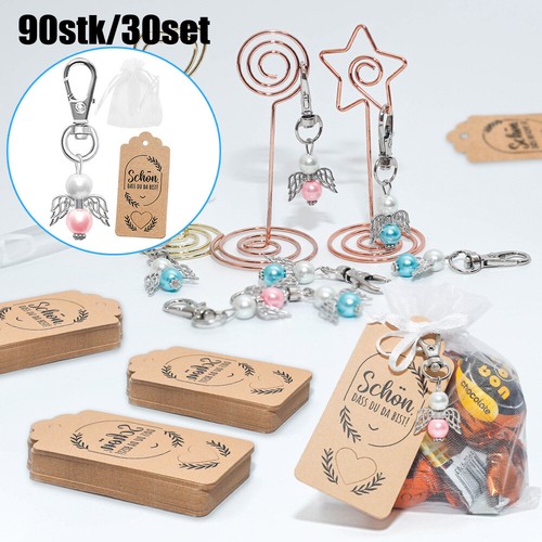 30Set Schutzengel Gastgeschenk Glücksbringer Hochzeit Taufe Kommunion Beutel - Bild 12 von 24