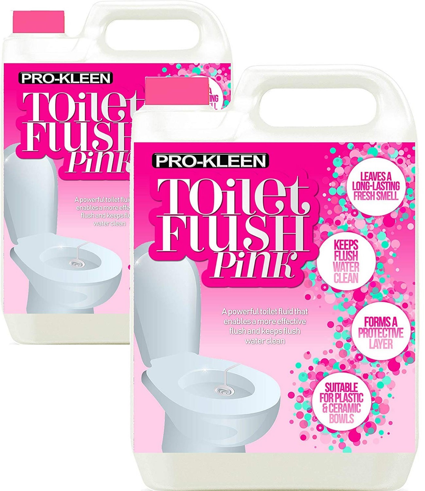 ProKleen Caravan Toilet Chemicals Fluid Pink Flush Cleaner Motorhome Boat 2 x 5L