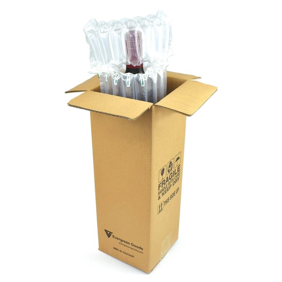 Inflatable Bottle Bag Protective Wine Packaging Air Shock with Cardboard Box - Image 2 of 4