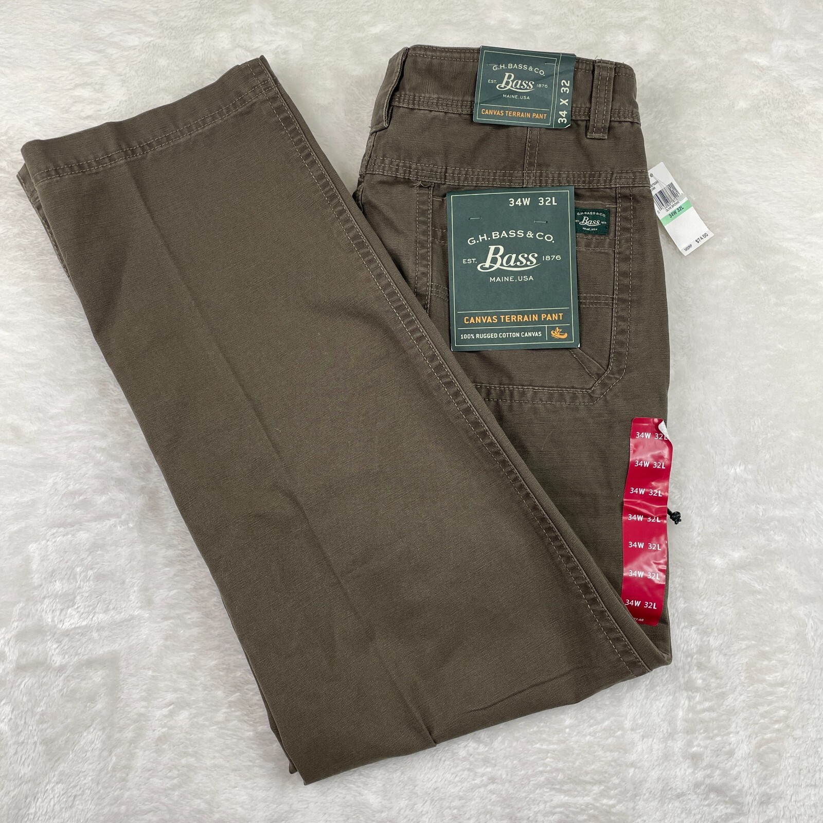 G.H. Bass Canvas Terrain Pants Mens 