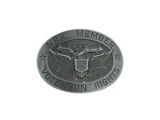 Vintage NRA Member Vote Gun Rights Project Two Million Oval Belt Buckle