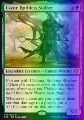 Magic the Gathering MTG Cazur, Ruthless Stalker (5) Commander 2020   LP FOIL