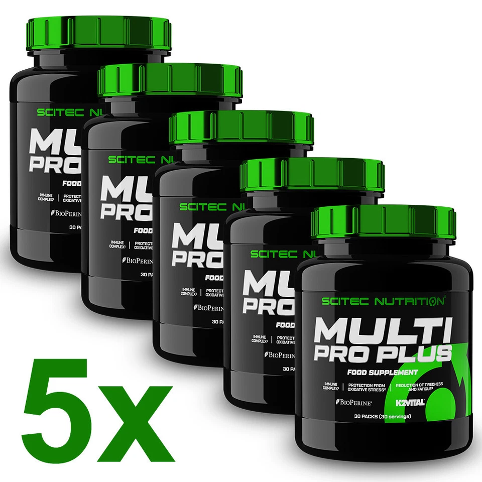 5x Scitec Nutrition Multi Pro Plus 30 Pack (5 Dosen) Vitamine Mineralien Omega 3