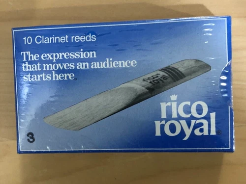 10 Rico Royal Clarinet Reeds 3.0 Strength - Vintage