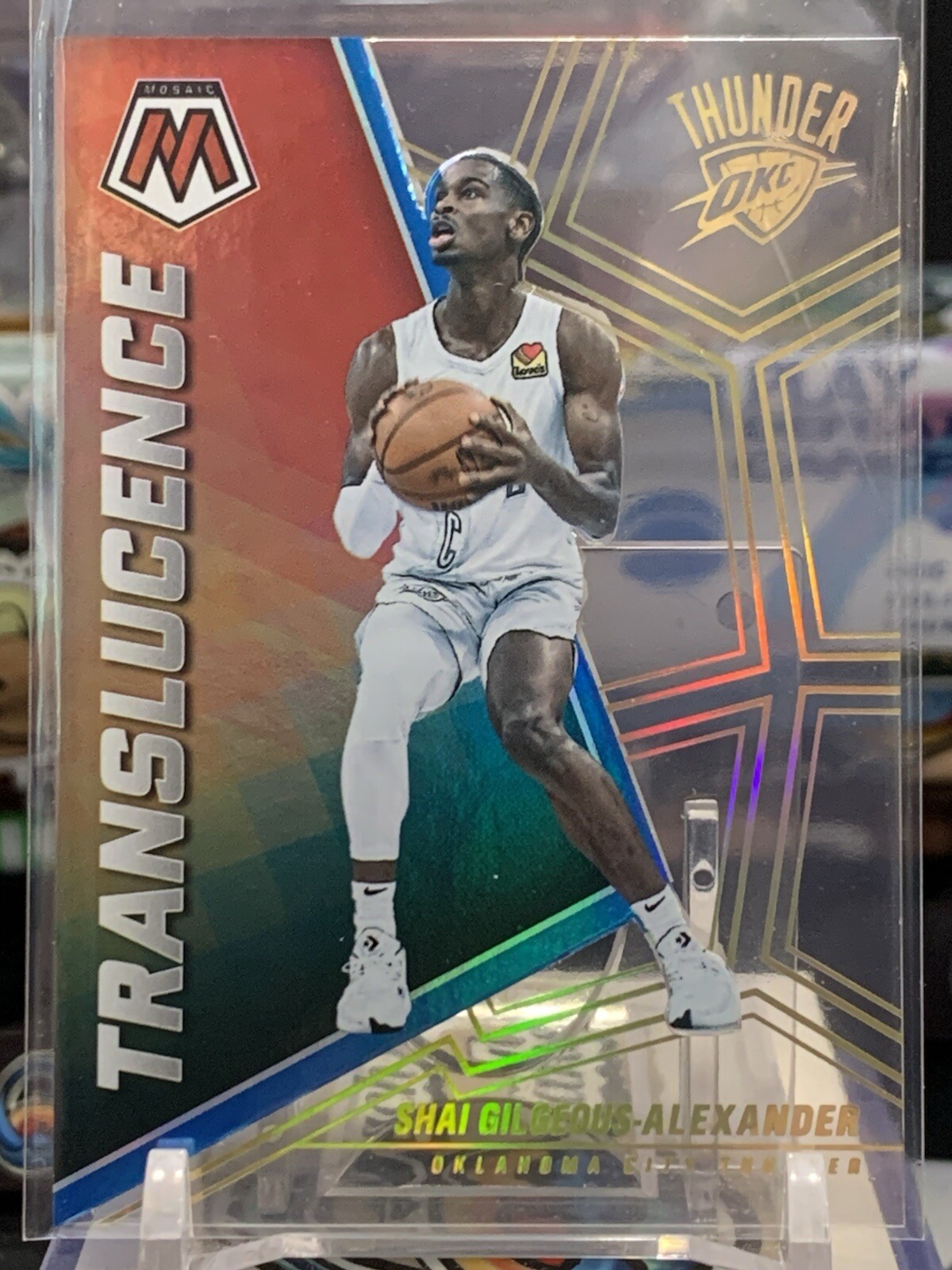 2021-22 Mosaic Shai Gilgeous-Alexander Translucence SSP Case Hit Thunder TZ