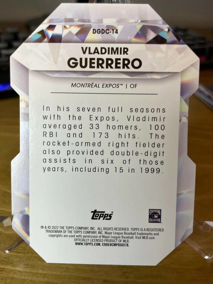 Vladimir Guerrero 2022 Topps Diamond Greats Troquelado DGDC-14 Expos Foto 2 de 2
