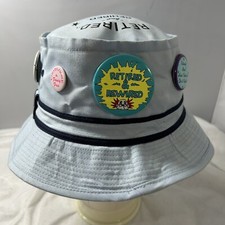 Retirement Hat Bucket RETIRED NOT EXPIRED Buttons Fishing Laid Back Gag Gift Bl