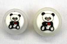 Panda Bear Button Set of 2 18mm & 15mm by Dill Buttons of America, Inc.