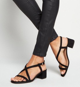new look wide fit black sandals