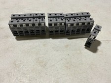 Lot of 10 ABB Entrelec Terminal Block Clamps D70/22 Gray, NOS unused