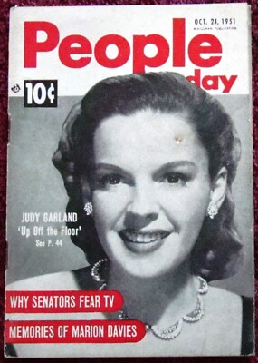 JUDY GARLAND COVER  People (10/24/51) movies   Jean Harlow   M. Jackson  dancers