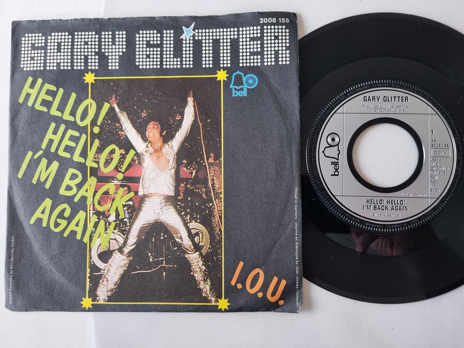 Gary Glitter - Hello! Hello! I'm Back Again 7'' Vinyl Germany