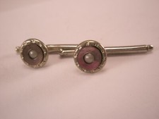 SINGLES 2 5/16" Round Gray Mother of Pearl Vintage Formal Groom Tux Studs c221