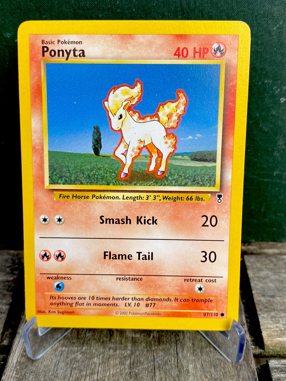 Near Mint Vintage WOTC 2002 PONYTA Original Pokémon 87 Legendary Collection