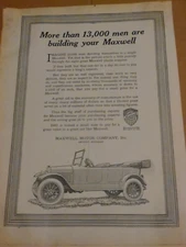 1918 1919 1920 1917 Maxwell Automobile Advertisement Ad Copy