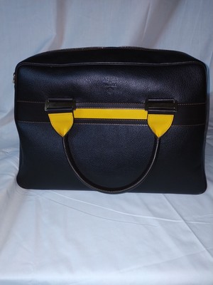 Acqua Di Parma Leather Tournee Brief Case Travel Bag